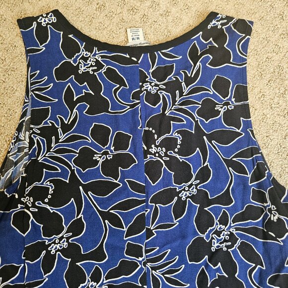 Tommy Bahama Womens Blue Forte Floral Shift Dress SZ Medium Hawaiian Rayon Vacay - Picture 8 of 13